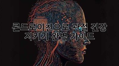 콘드로이친으로 관절 건강 지키기! 완벽 가이드